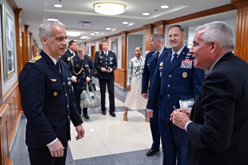 CSAF Brown meets Sweden Maj. Gen. Wikman