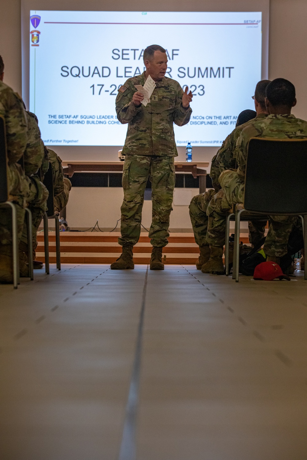 SETAF-AF Commanding General speaks at Squad Leader Summit