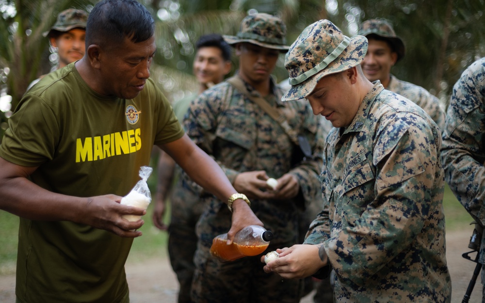 Balikatan 23: Philipine, U.S. Marines exchange cultural foods