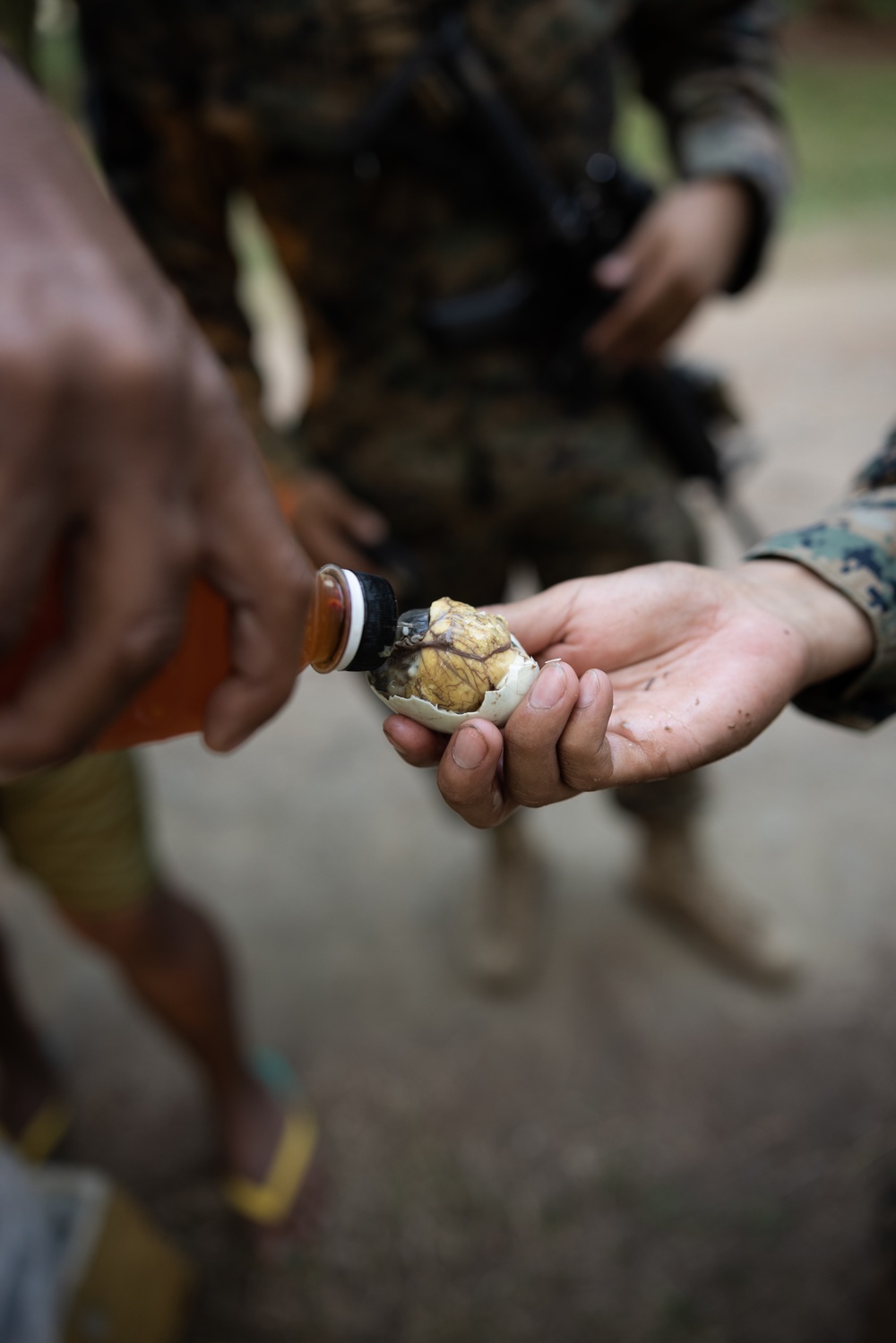 Balikatan 23: Philipine, U.S. Marines exchange cultural foods