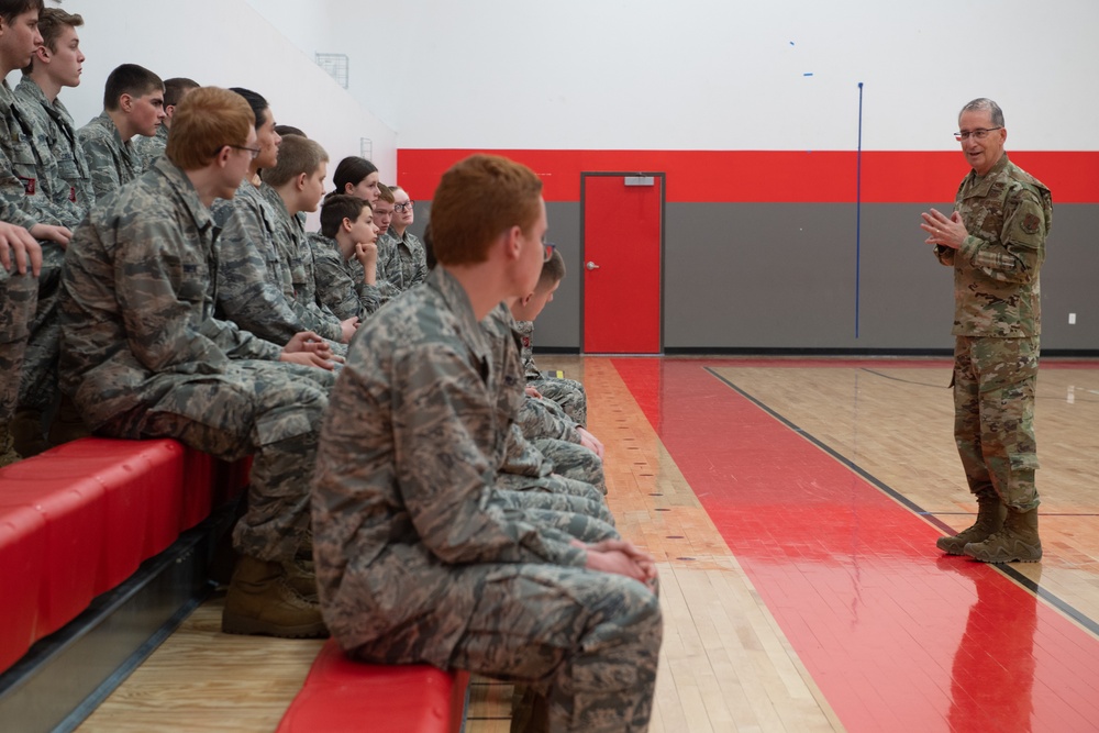 Brig. Gen. Mora visits Lockwood High School's Air Force Junior ROTC