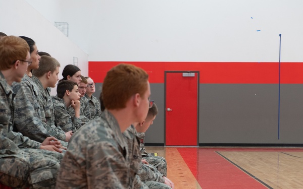 Brig. Gen. Mora visits Lockwood High School's Air Force Junior ROTC