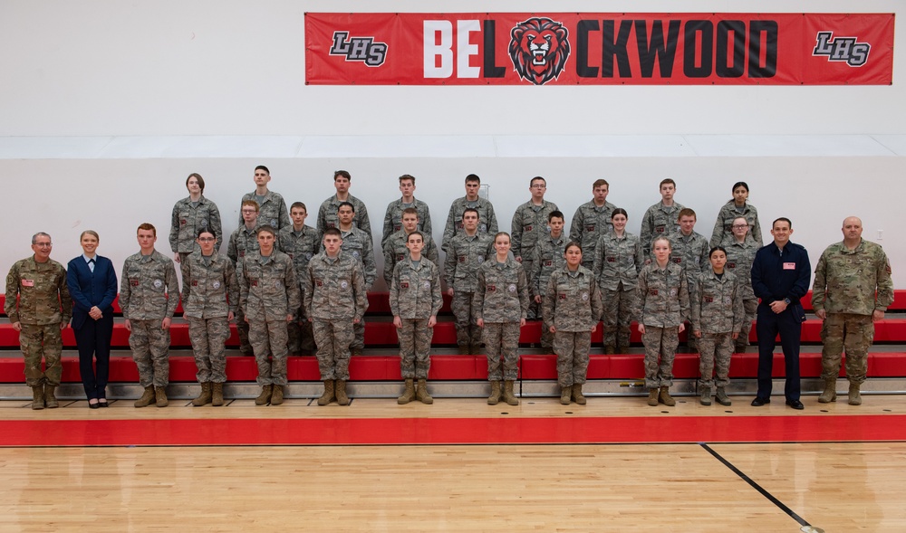 Brig. Gen. Mora visits Lockwood High School's Air Force Junior ROTC