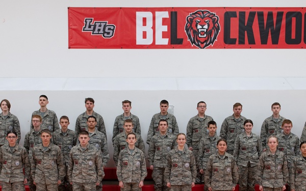 Brig. Gen. Mora visits Lockwood High School's Air Force Junior ROTC