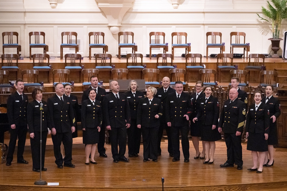 U.S. Navy Band Sea Chanters perform in San Francisco