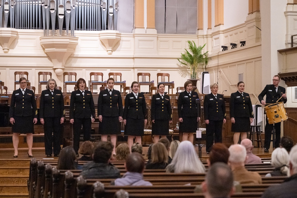 U.S. Navy Band Sea Chanters perform in San Francisco