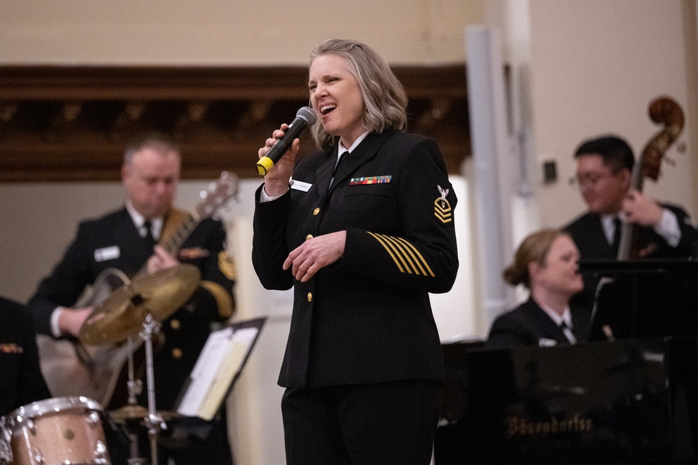 U.S. Navy Band Sea Chanters perform in San Francisco