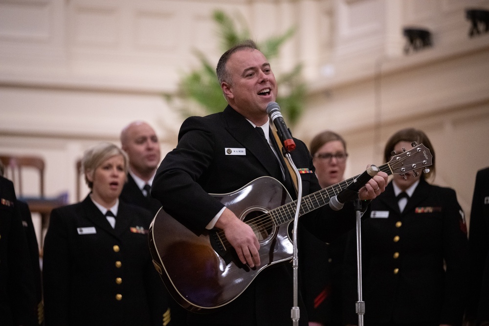 U.S. Navy Band Sea Chanters perform in San Francisco