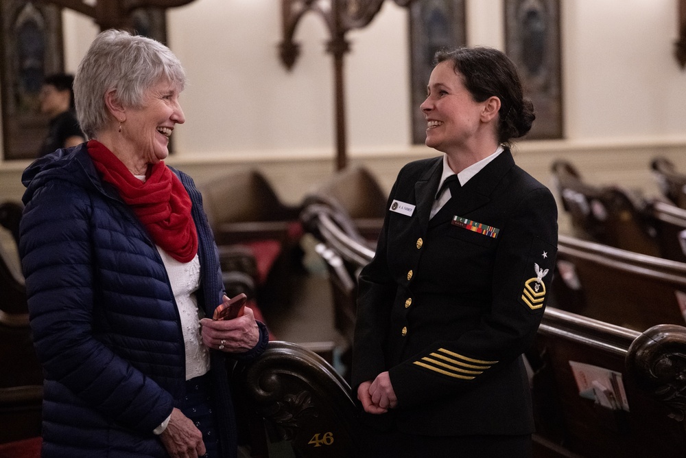 U.S. Navy Band Sea Chanters perform in San Francisco