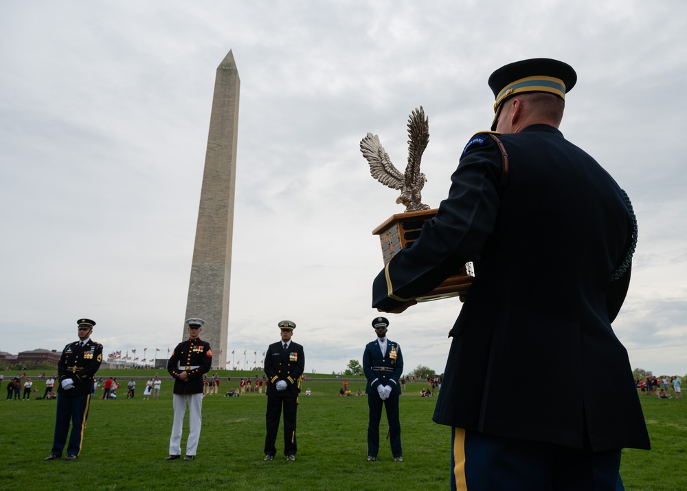 U.S. Air Force Honor Guard Drill Team competes at Joint Services Drill Exhibition