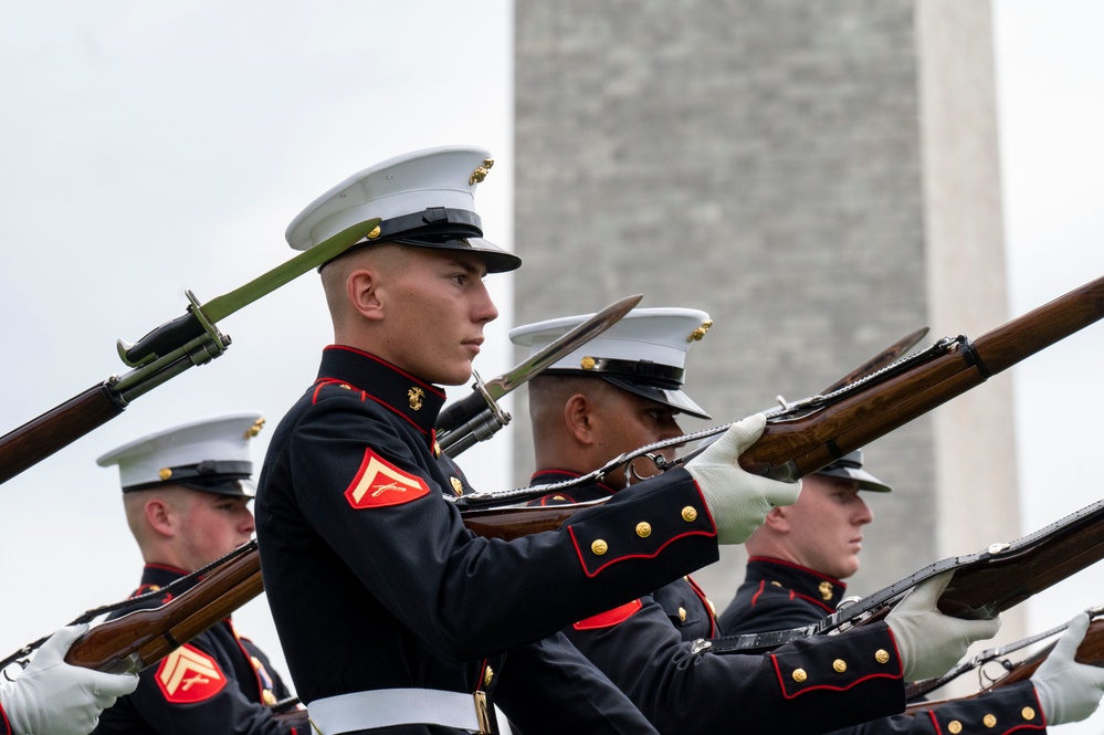 U.S. Air Force Honor Guard Drill Team competes at Joint Services Drill Exhibition