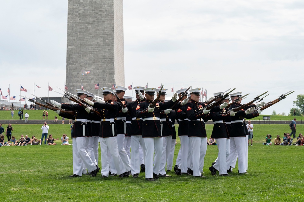 U.S. Air Force Honor Guard Drill Team competes at Joint Services Drill Exhibition