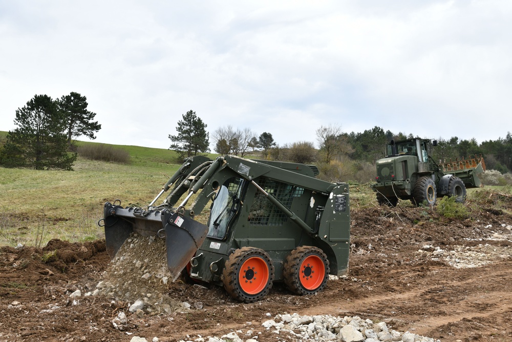 Engineers Combine Road Building