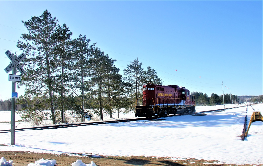 Army locomotive at Fort McCoy