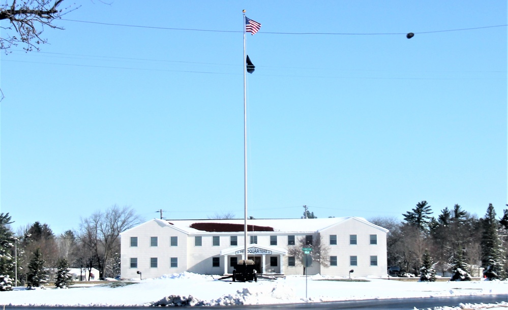 American Flag and Fort McCoy