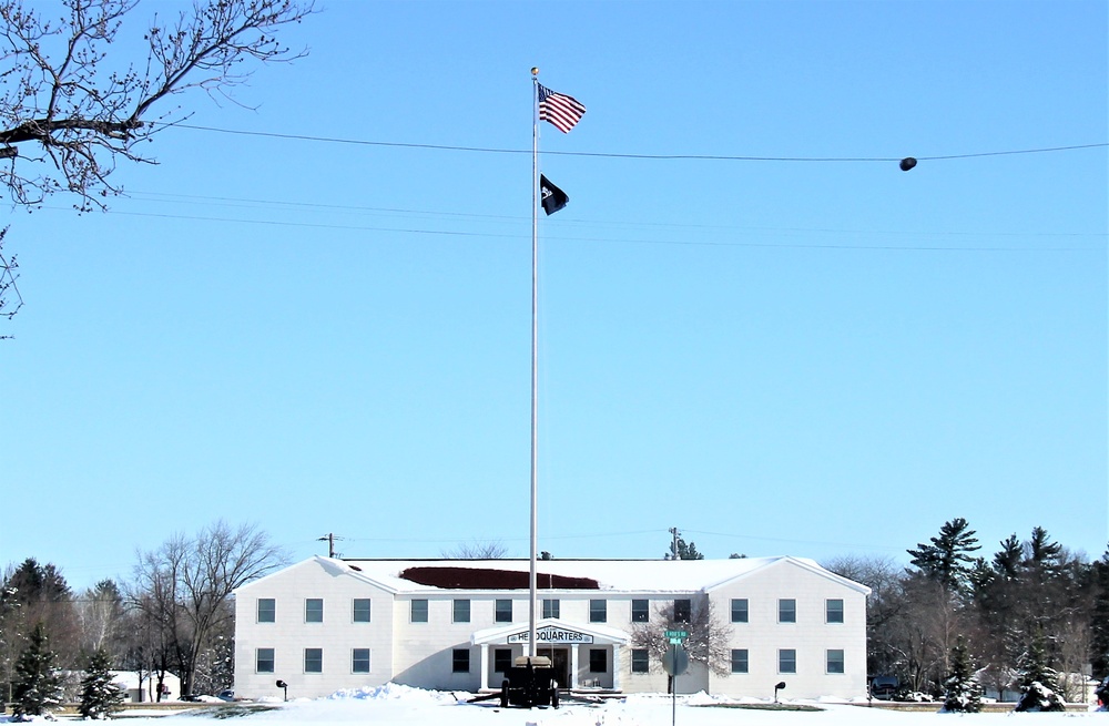 American Flag and Fort McCoy