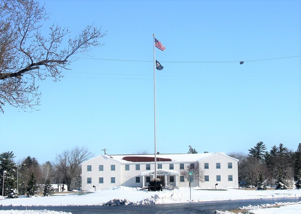 American Flag and Fort McCoy