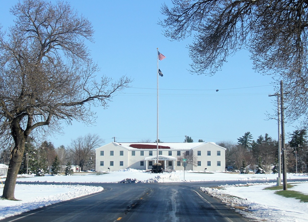 American Flag and Fort McCoy