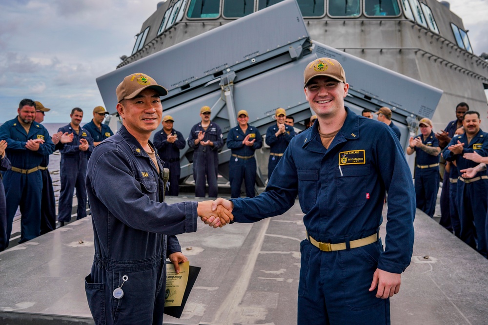 Chief Gas Turbine Systems Technician (Electrical) Dustin Tran Reenlistment