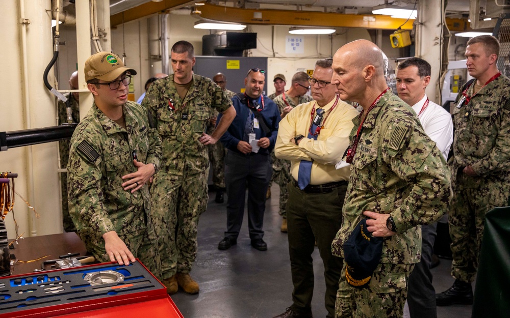 Director, Naval Nuclear Propulsion Program, Tours USS Emory S. Land