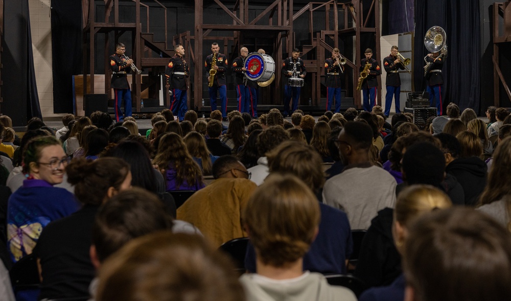 Quantico Marine Corps Brass Band visits Norfolk Christian Schools