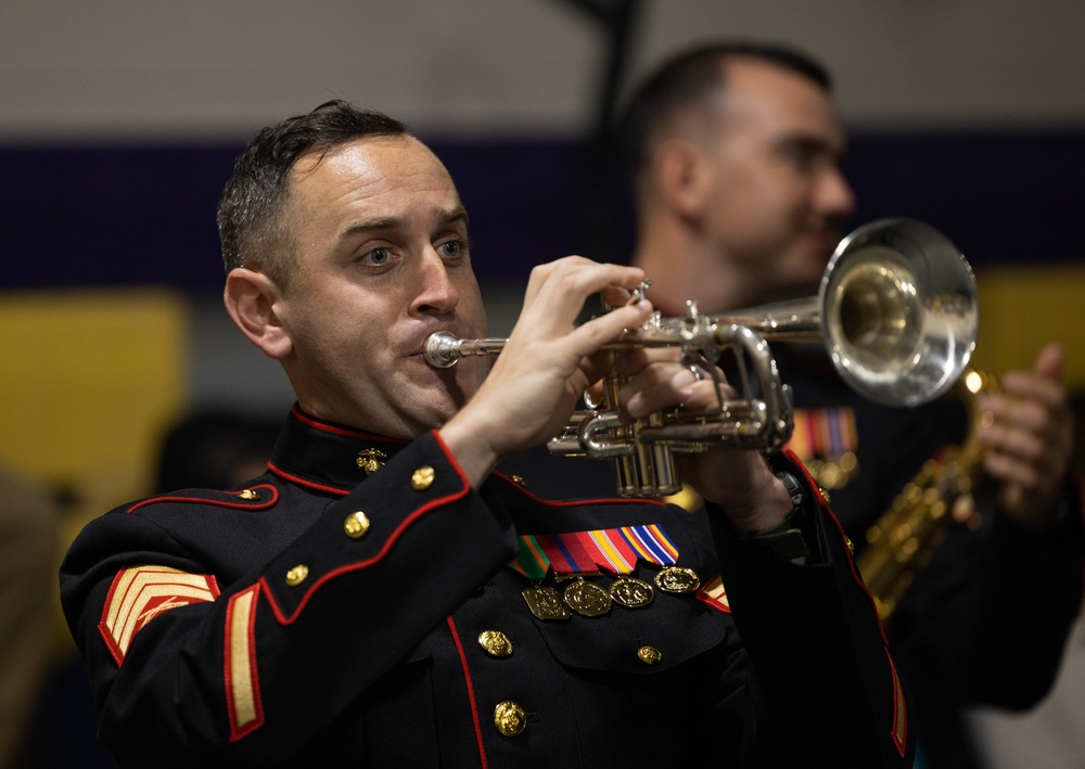 Quantico Marine Corps Brass Band visits Norfolk Christian Schools