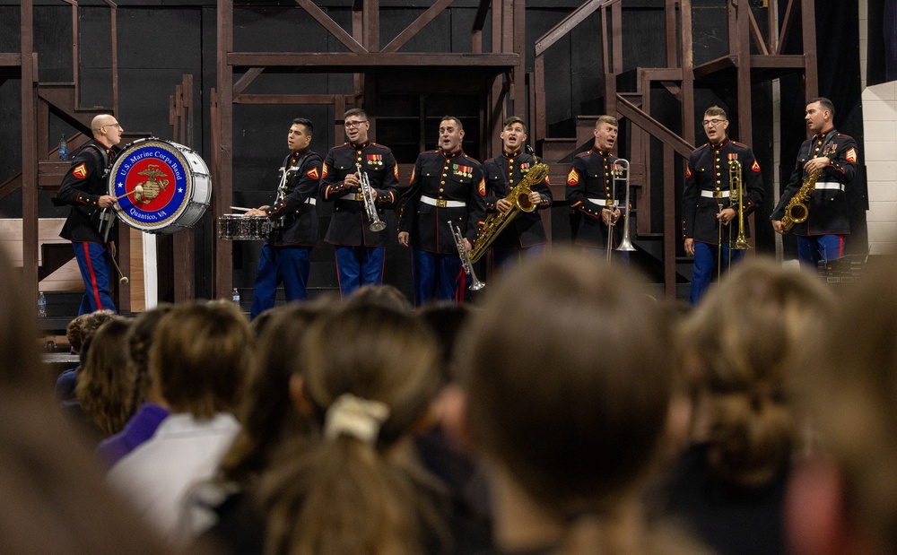 Quantico Marine Corps Brass Band visits Norfolk Christian Schools