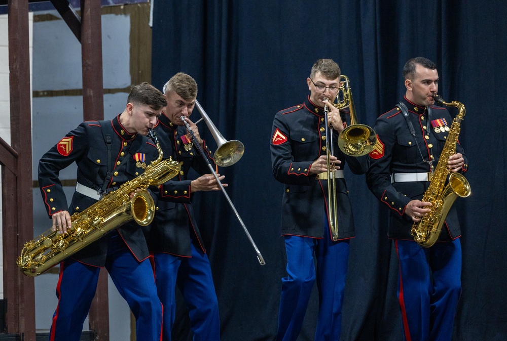 Quantico Marine Corps Brass Band visits Norfolk Christian Schools