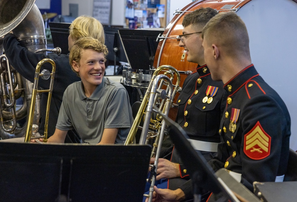 Quantico Marine Corps Brass Band visits Norfolk Christian Schools