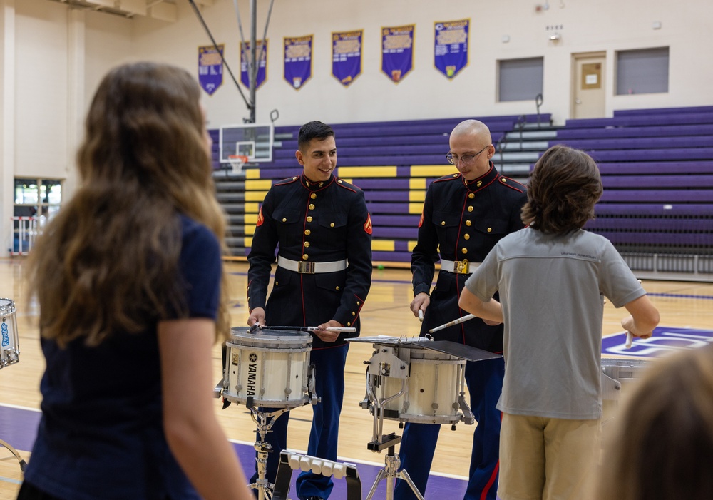 Quantico Marine Corps Brass Band visits Norfolk Christian Schools