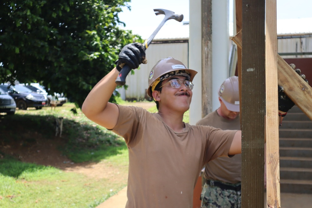 NMCB-5 Conducts Construction Project Pohnpei During Deployment 2023