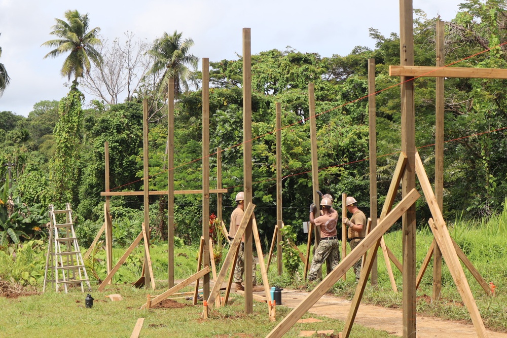 NMCB-5 Conducts Construction Project Pohnpei During Deployment 2023