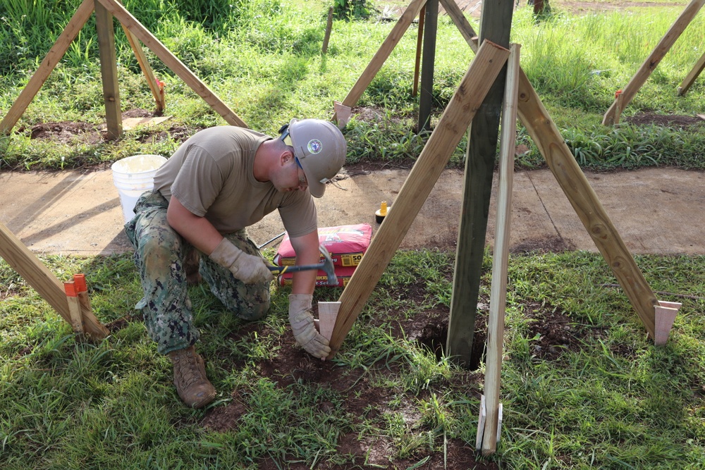 NMCB-5 Conducts Construction Project Pohnpei During Deployment 2023