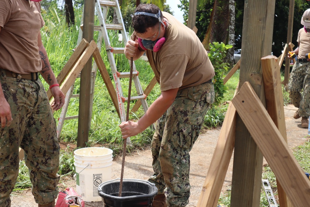 NMCB-5 Conducts Construction Project Pohnpei During Deployment 2023