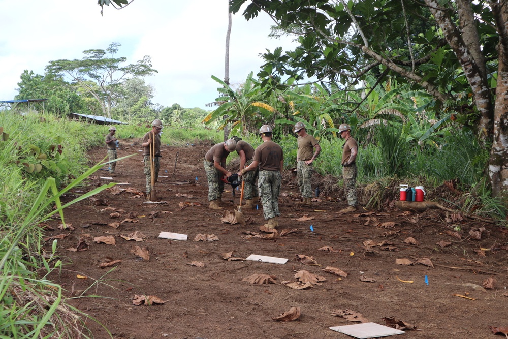 NMCB-5 Conducts Construction Project Pohnpei During Deployment 2023