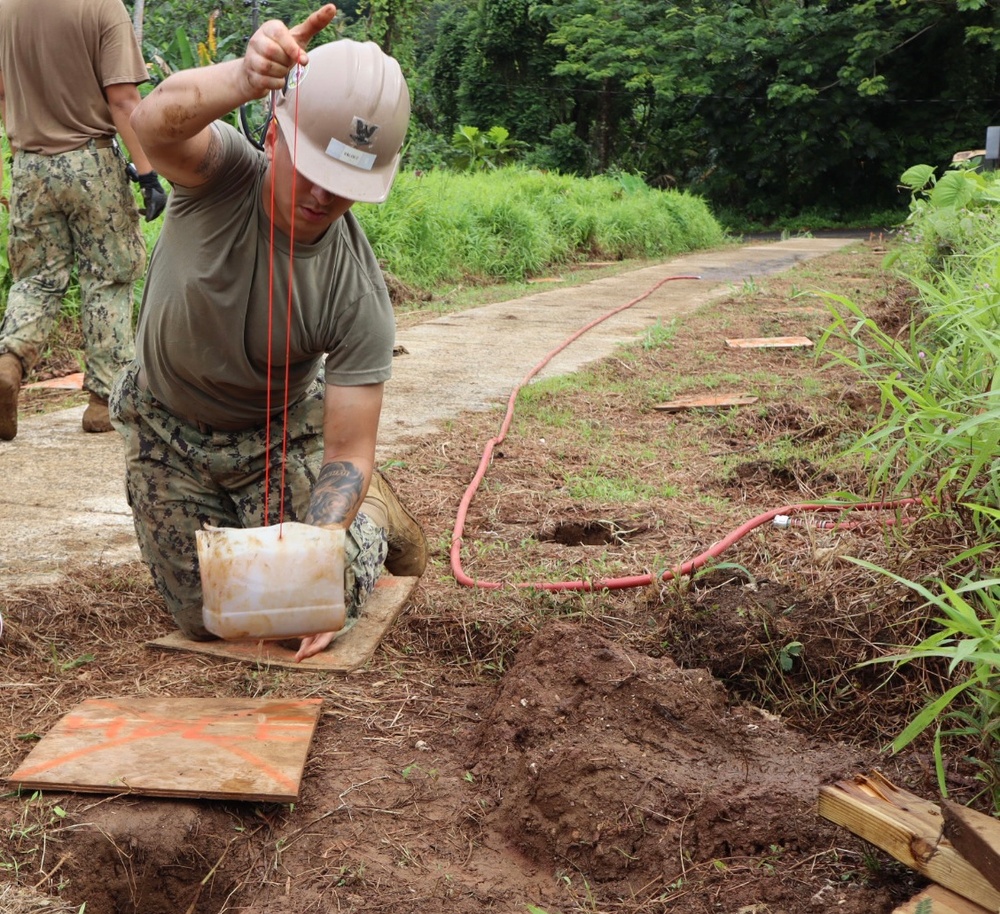 NMCB-5 Conducts Construction Project Pohnpei During Deployment 2023