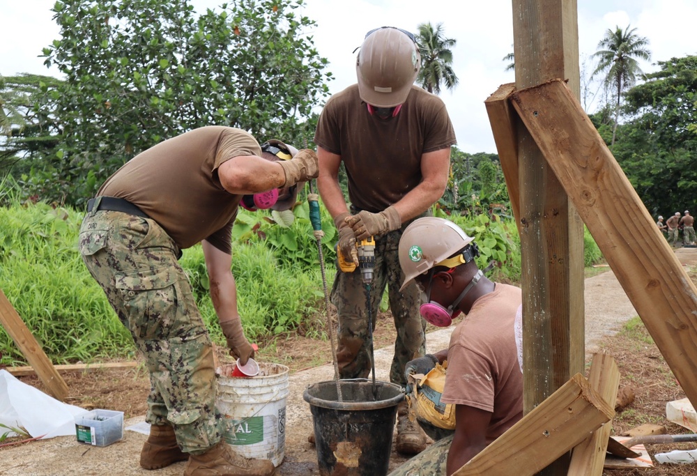 NMCB-5 Conducts Construction Project Pohnpei During Deployment 2023