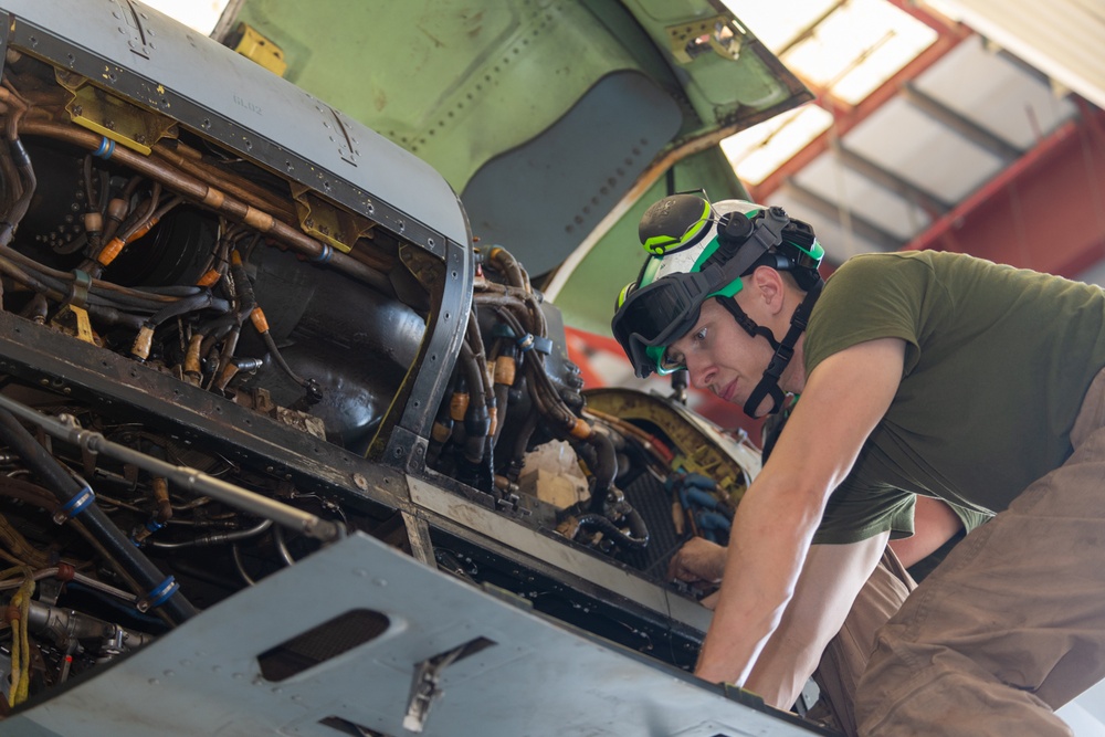 VMM-364 (REIN) Performs Maintenance on MV-22B Ospreys at CLDJ