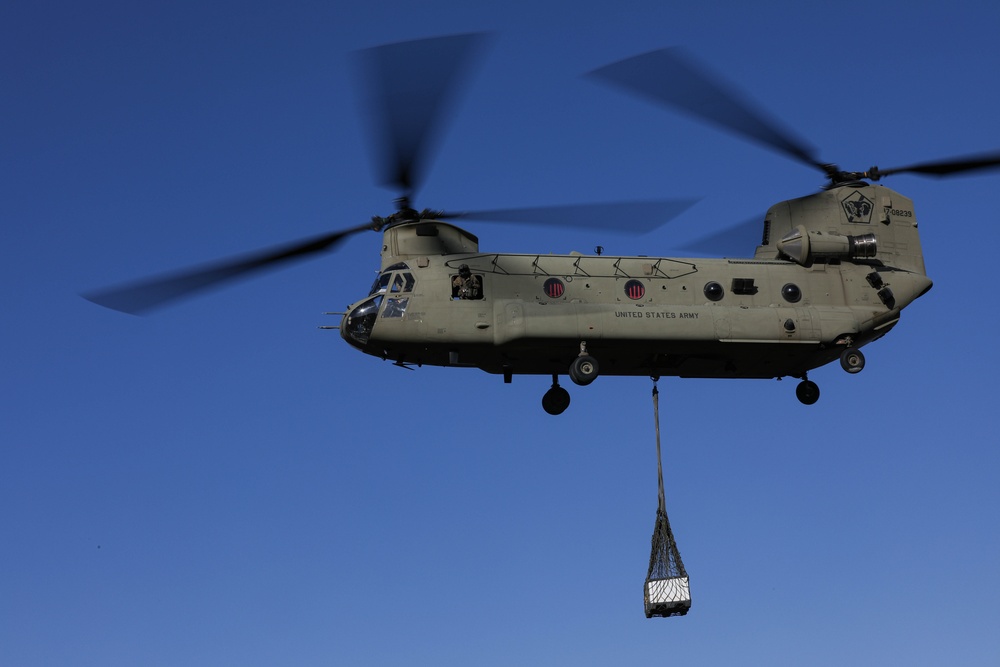 Easy Company Conducts Sling Load Resupply