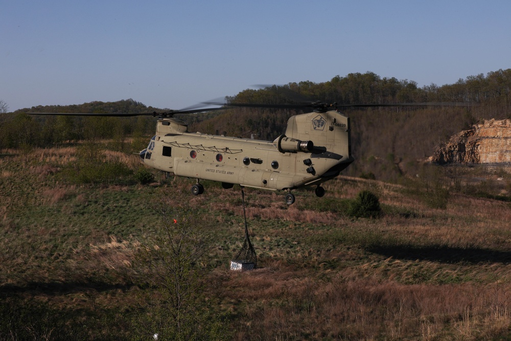 Easy Company Conducts Sling Load Resupply