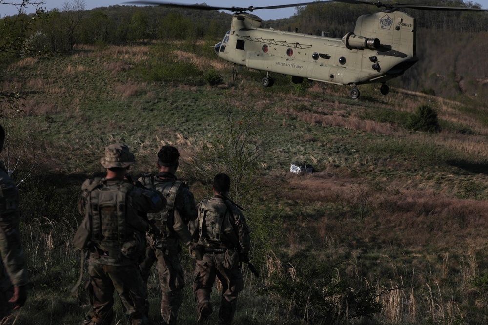 Easy Company Conducts Sling Load Resupply