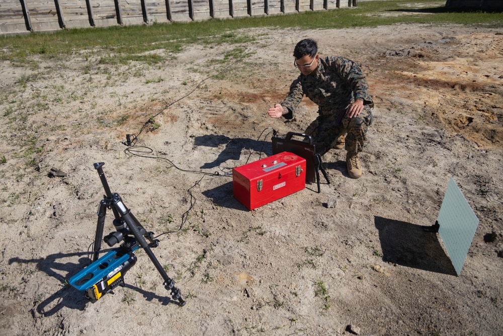 Marines with Explosive Ordnance Disposal Company Conduct Targeting Training