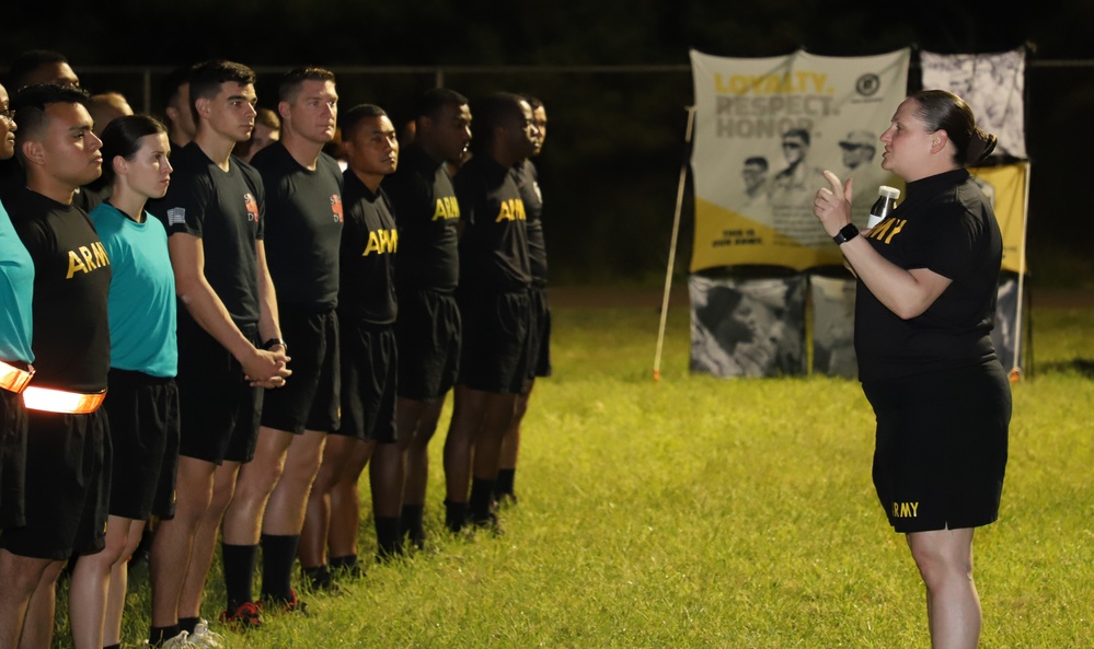 Raising awareness one event at a time: Tripler Army Medical Center Soldiers participate in Sexual Assault Awareness and Prevention Month (SAAPM) event.