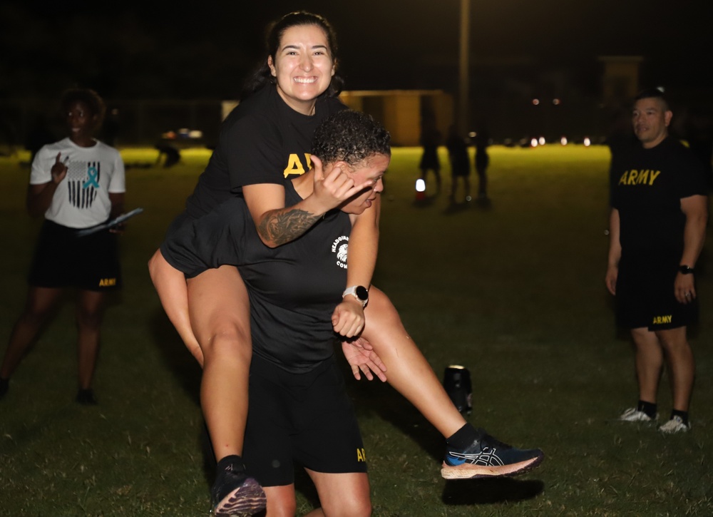 Raising awareness one event at a time: Tripler Army Medical Center Soldiers participate in Sexual Assault Awareness and Prevention Month (SAAPM) event.