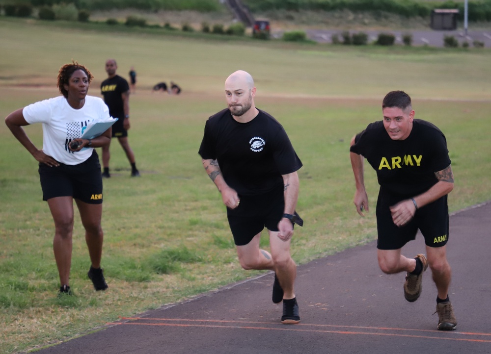 Raising awareness one event at a time: Tripler Army Medical Center Soldiers participate in Sexual Assault Awareness and Prevention Month (SAAPM) event.