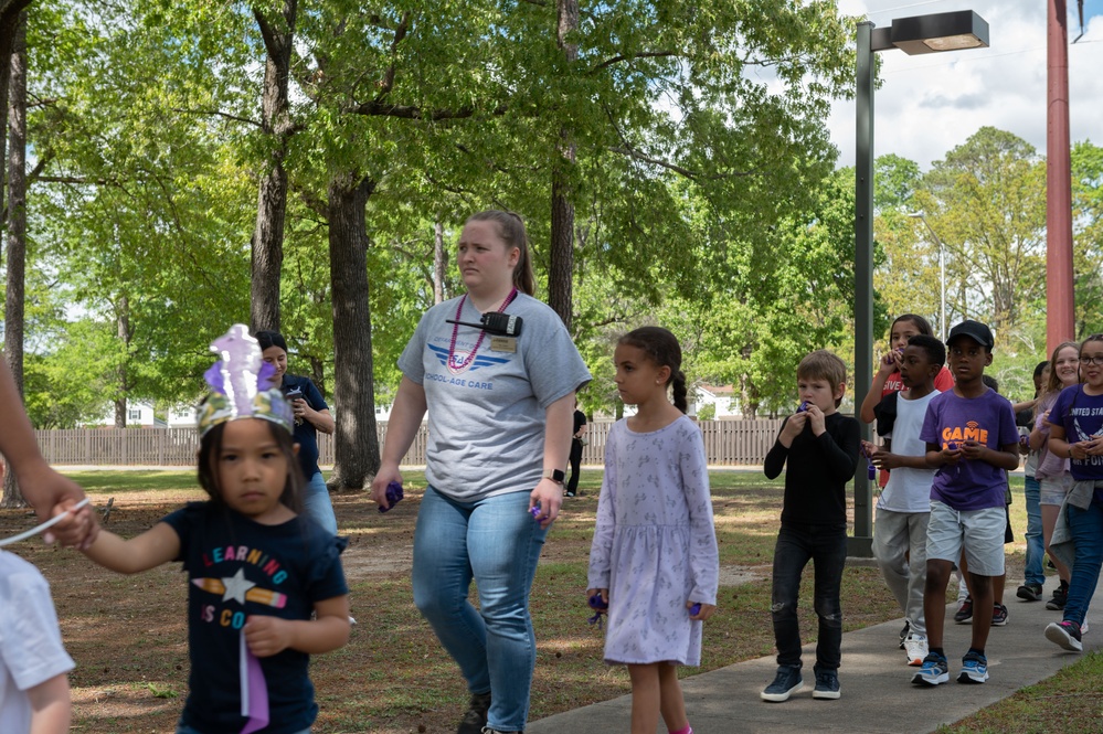 SJAFB CDC, Youth Center hold the Purple Up Parade