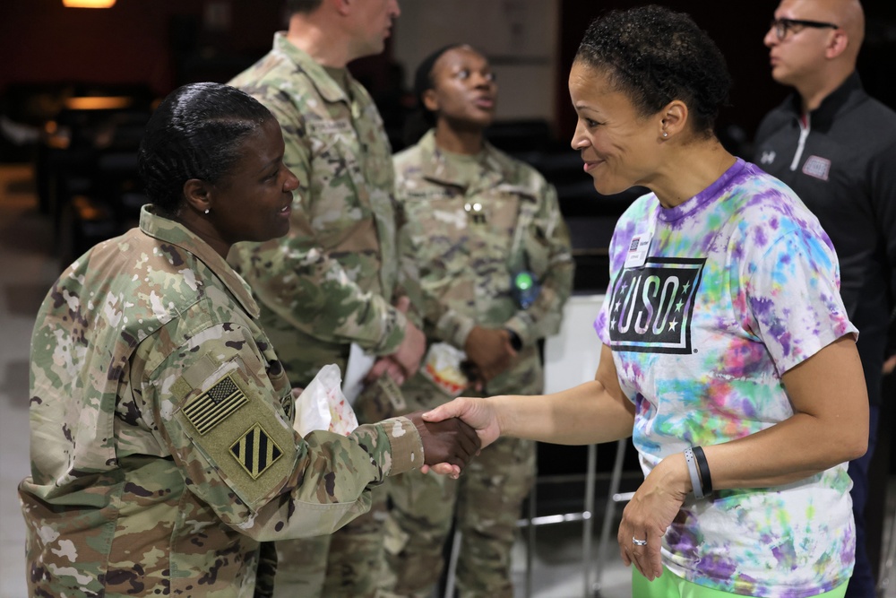 Army Inspector General LTG Donna Martin at Camp Arifjan, Kuwait, April, 2023