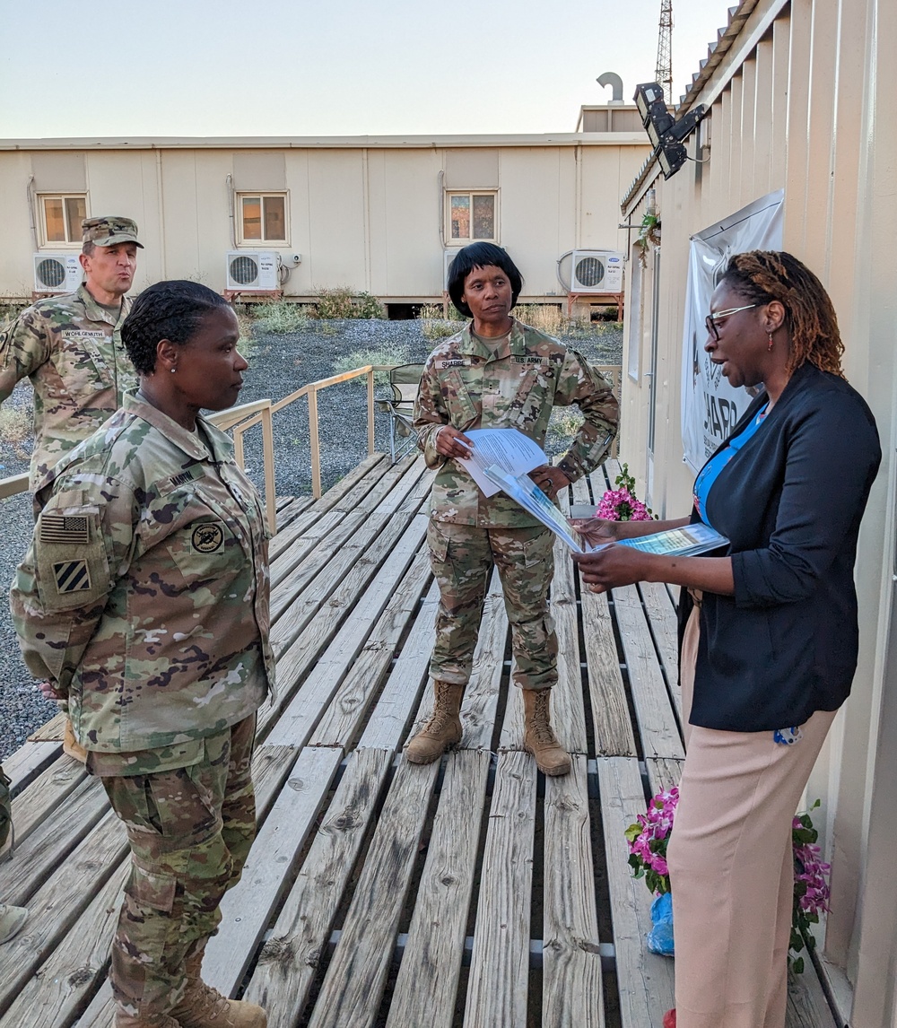 Army Inspector General Lt. Gen. Donna Martin at Camp Arifjan