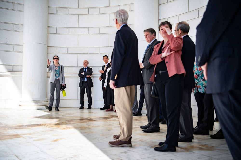 Members of the American Battlefield Monuments Commission (ABMC) Visit Arlington National Cemetery