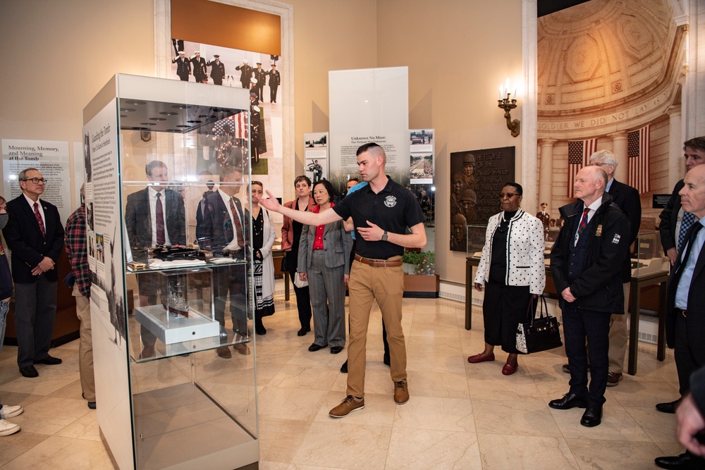 Members of the American Battlefield Monuments Commission (ABMC) Visit Arlington National Cemetery